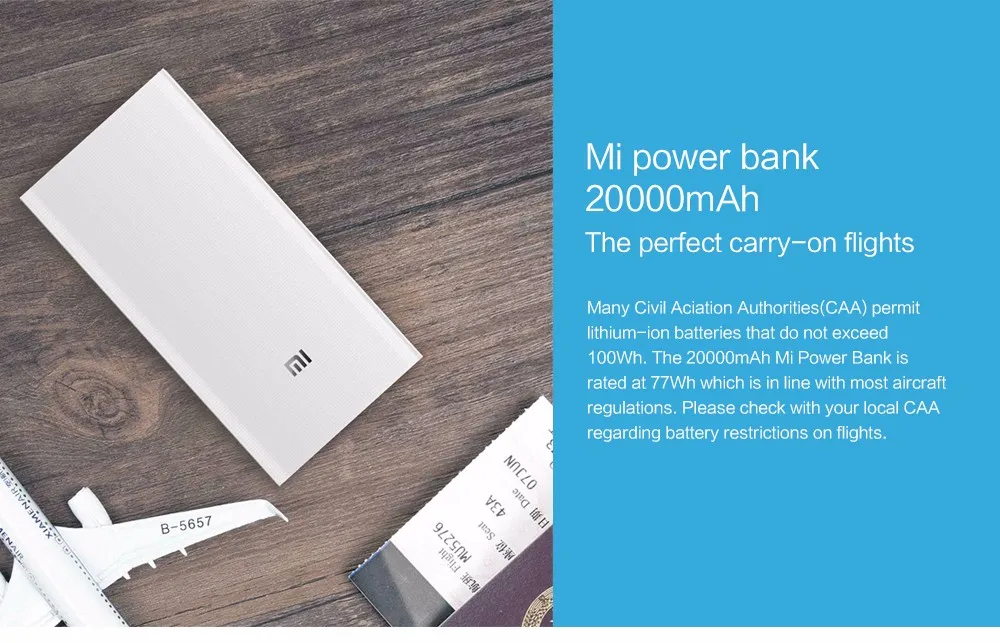 Внешний аккумулятор xiaomi QC3.0, Дополнительный внешний аккумулятор, 20000 мА/ч, портативное зарядное устройство, двойной USB, быстрая зарядка для iPhone, Sumsung, xiaomi