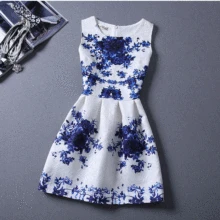 Новое поступление summge стиль девушки одежды мода печатный рисунок дети линия платье европейский стиль dreses для девочек 6- 13 т