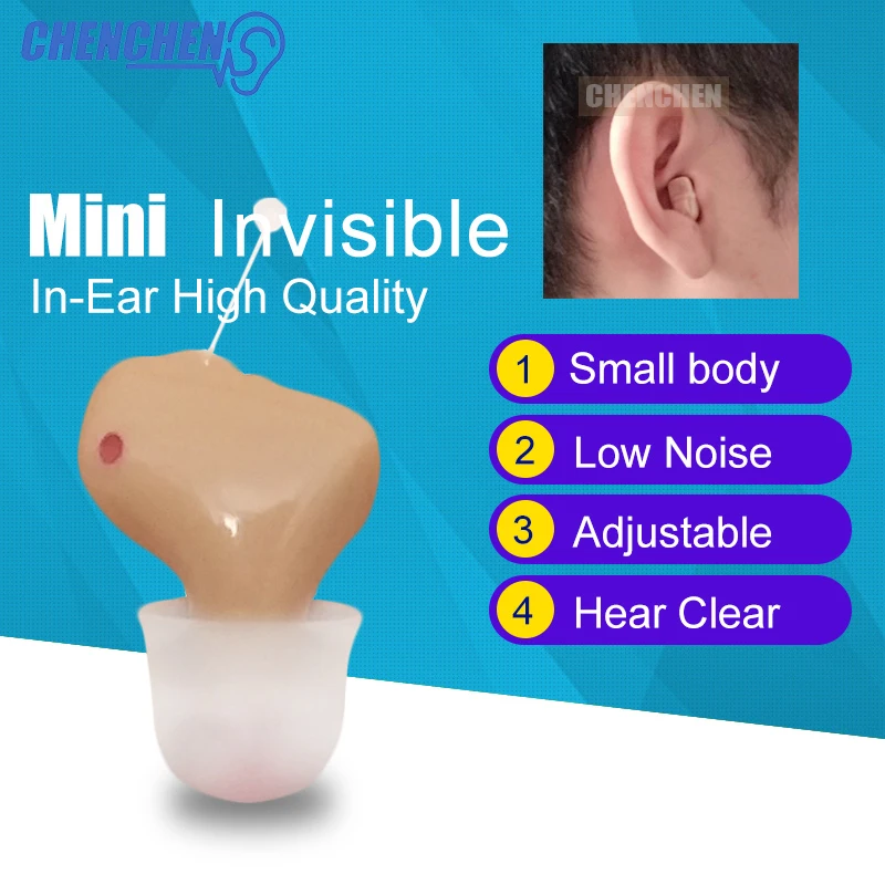 

Device Hearing Aid Mini Adjustable Sound Amplifier Invisible In Ear Hearing AIDS for Hearing Loss Elderly Deaf Ear Care