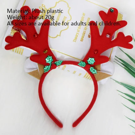 Christmas Headwear Hat Decoration Adult Children Dress Gifts Santa Claus Headband Snowman Hair Hoop Y1041 h - Цвет: 9