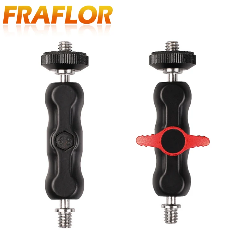 S Size Universal Monitor Bracket Ball Head Clamp Super Holder Stand SLR Camera Magic Arm Double HotShoe Ball Head Crab Claw Clip