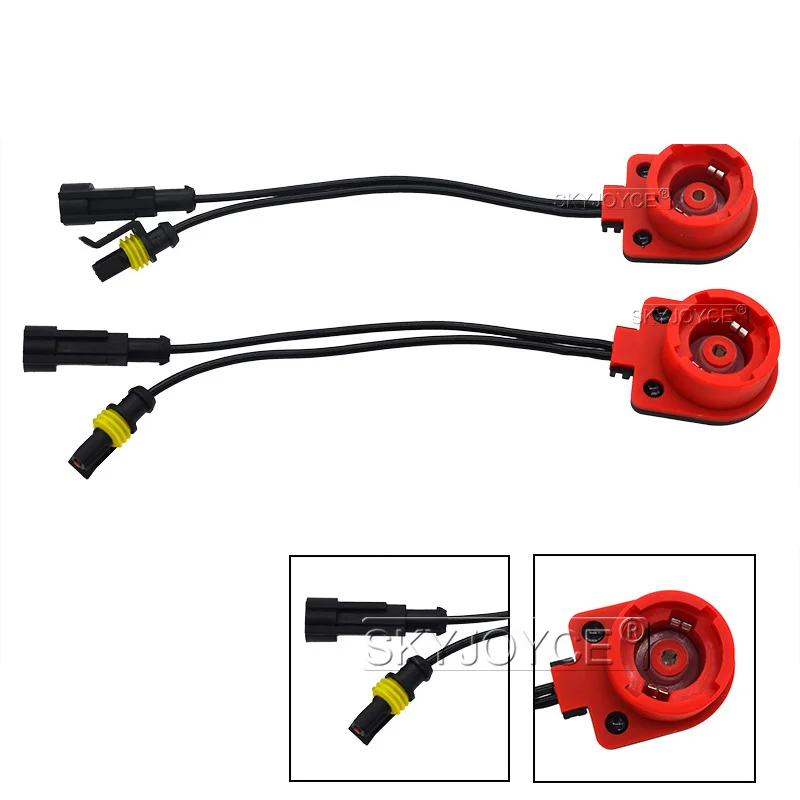 SKYJOYCE 10-50PCS Adapter for hid Xenon bulb D2S D2C D2R D4S AMP Socket Converter Cable Xenon Harness Wire HID Bulb Base Adaptor (8)