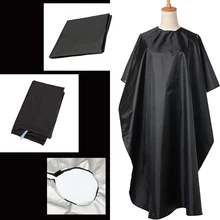 Стильная накидка черного цвета для стрижки волос водонепроницаемая ткань парикмахерский плащ для парикмахерской для ухода за волосами для взрослых
