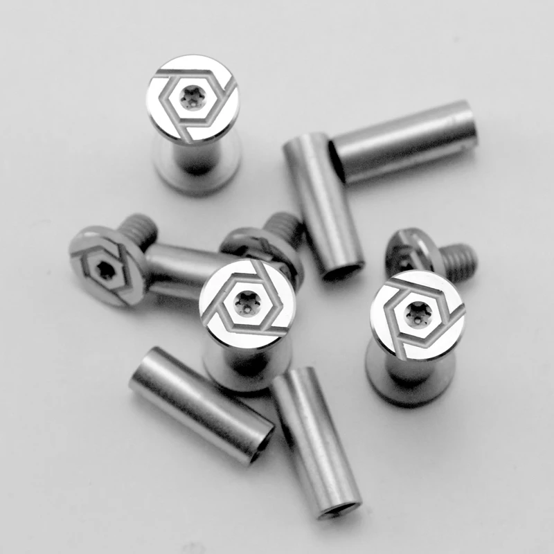 

Knife screw Temple pattern inner T6 Handmade Knife Produce Handle rivet screw 5MM 6MM diameter steel screw