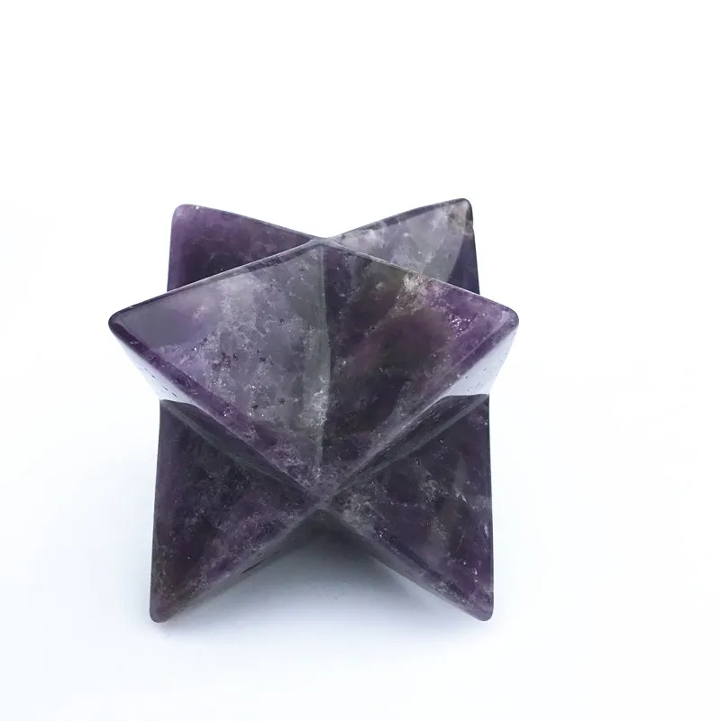 Natural Amethyst merkaba star Gemstone crystal Merkaba Stars 3