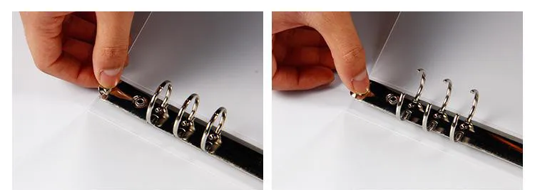 17 Creative Ring Binder B5A4567 PP Notebook Accessory Sheet Shell  office & school supplies Stationery Transparent Concise 6 Holes