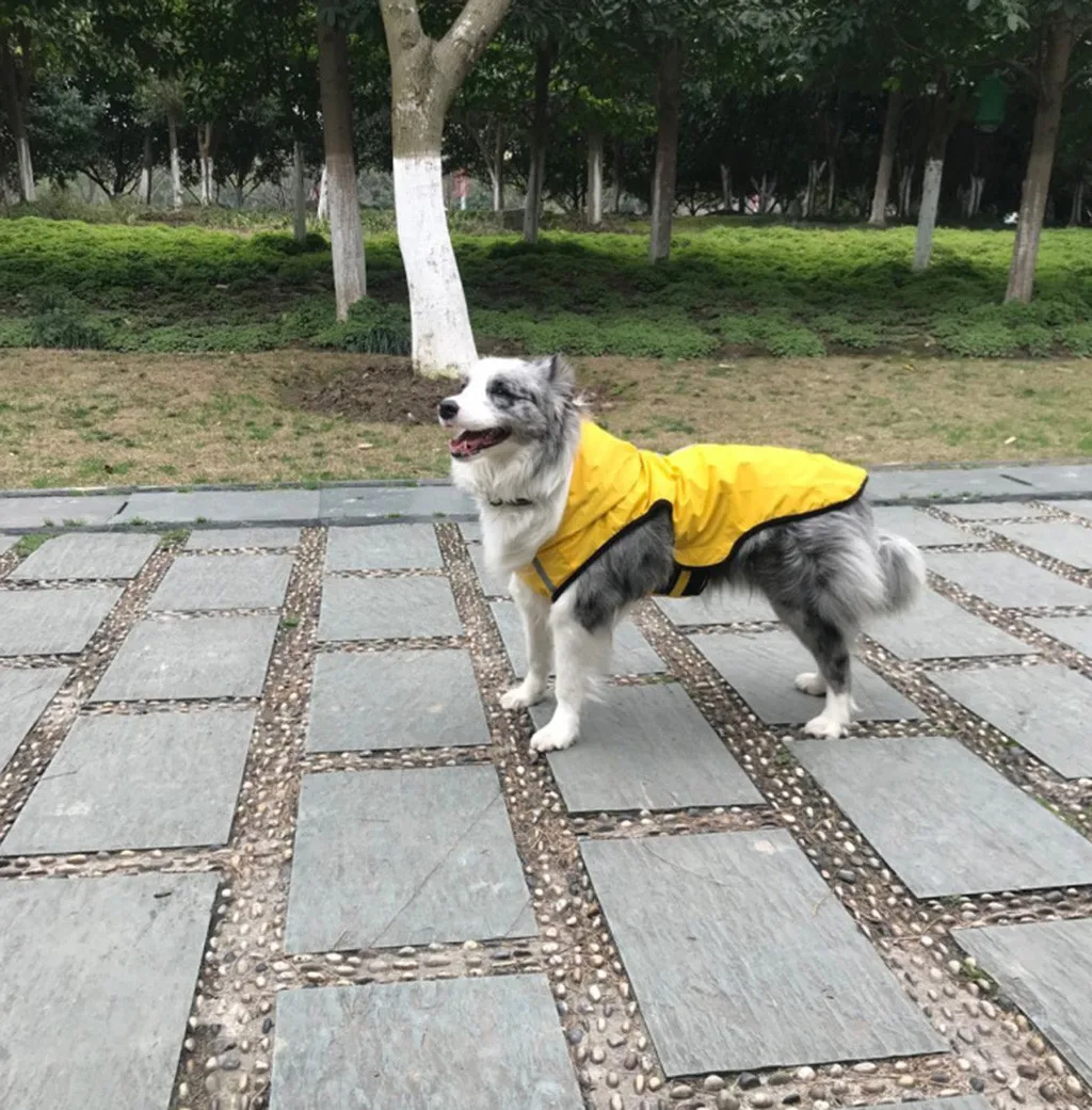 Летний дождевик для больших собак, водонепроницаемый дождевик, комбинезон для больших собак, щенков, 3 цвета, S-XXXL