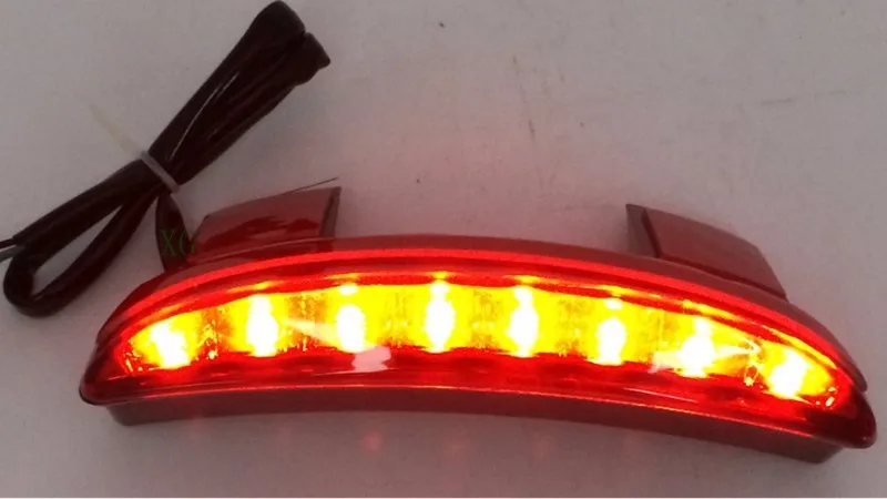 Chopper Fender Edge LED Tail Light For Harley Iron Sportster XL883 1200 Smoke d.j11pg
