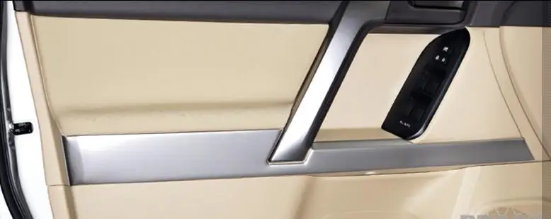  6x Stainless Inner Door Dota Anti-Kick protector Cover Trim For Toyota Prado FJ150 10-2016 black