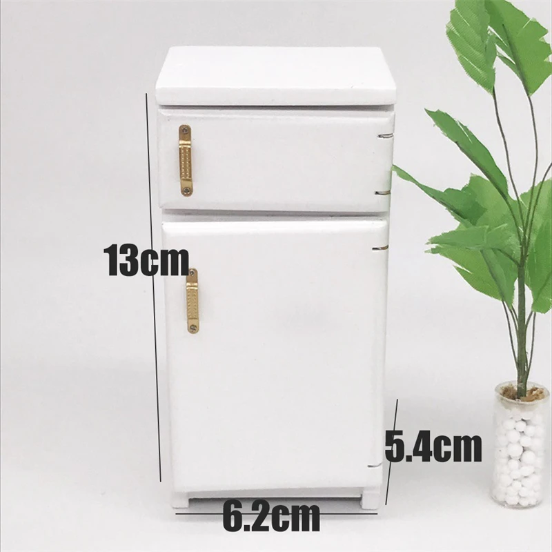  Mini Doll House Furniture Refrigerator Mini Living Room Pretend Toy Doll House Refrigerator Accesso