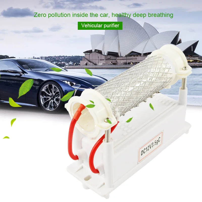 12 V 3,5 г автомобиля Зарядное устройство генератора озона Воздухоочистители кварцевые, озонатор воздуха электрод из нержавеющей стали