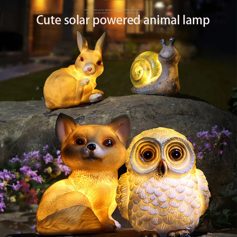 

New Design Lovely LED Animal Solar Power Lamp Waterproof Night Light Landscape Ornament Light for Garden Yard Decor