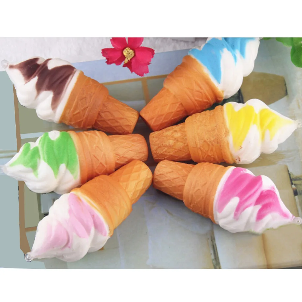 

1PC Kawaii Charms Gift Charms Soft Jumbo For Bag Accessories Ice Cream Miniature Food Sweet Jewelry Ice cream Squishy Cellphone