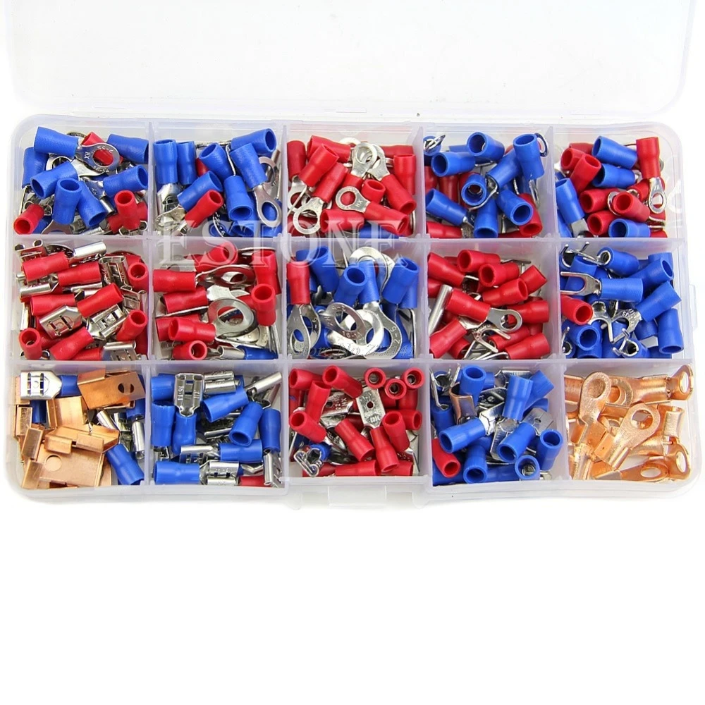 

Hottest 300Pcs Assorted Electrical Wire Terminals Insulated Crimp Connector Set