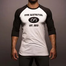 

Arrival GymShark T Shirt Top Men Shark Bodybuilding Fitness Men's Shirts Clothes