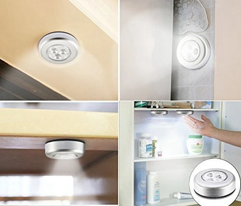 С питанием от аккумуляторной батареи aaa 3 светодиодный свет шкафа кухня спальня лампы для шкафов Беспроводной магнитный коридор шкаф свет ночник