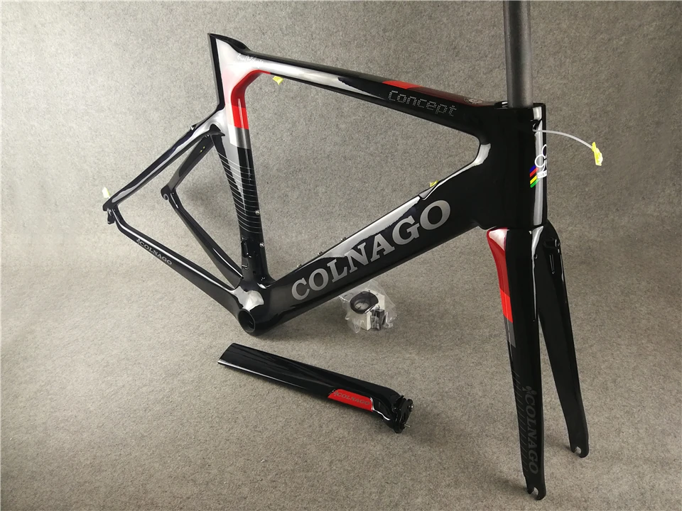 Colnago, концепция, черная, красная карбоновая рама для велосипеда ...
