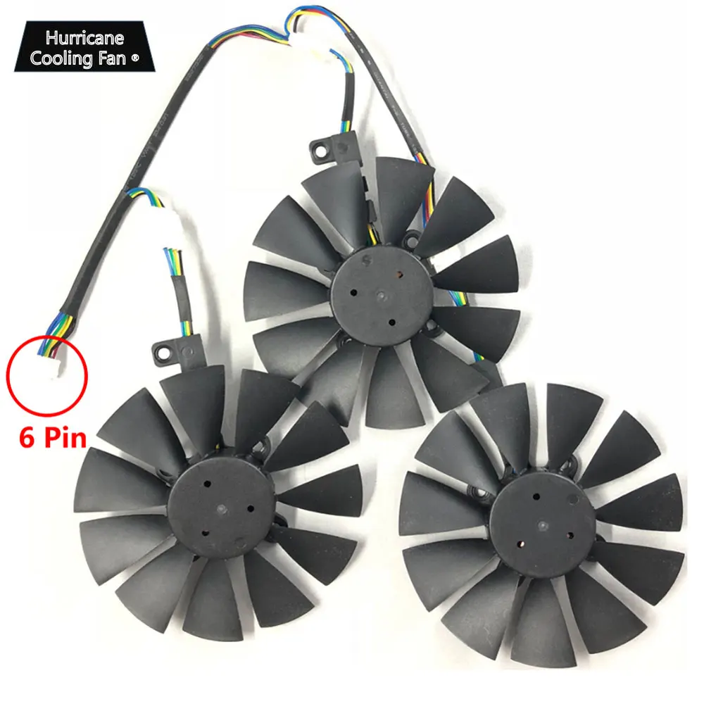 New 87MM Everflow T129215SU DC 12V 0.5AMP 4Pin 4 Wire Cooling Fan for ASUS GTX980Ti R9 390X 390 GTX1070 Graphics Card Fan