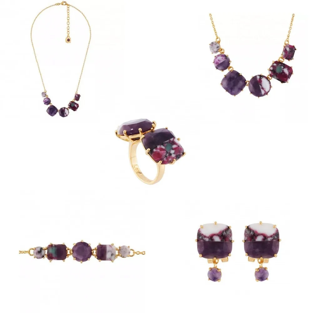 2018 Amybaby Colorful Stone Faceted Glass Crystal Womens