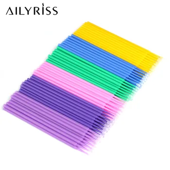 

Micro Brushes Make Up Eyelash Extension 100/200/300pcs Disposable Eye Lash Glue Cleaning Brushes Free Applicator Sticks Makeup