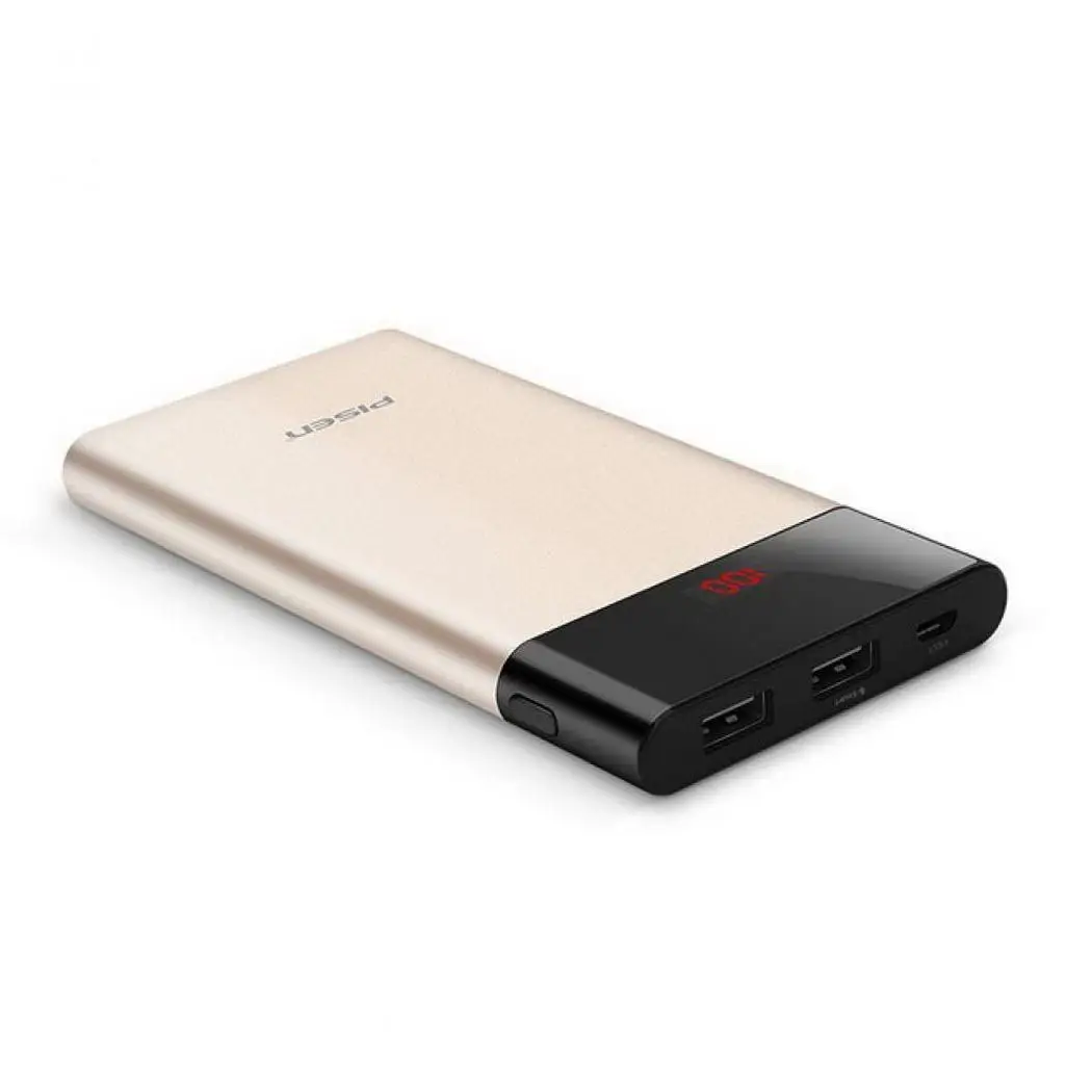 

Portable 10000mAh Power Bank Single USB Micro USB LCD Display Power Bank External Battery Charger Poverbank For iPhone Gold Red