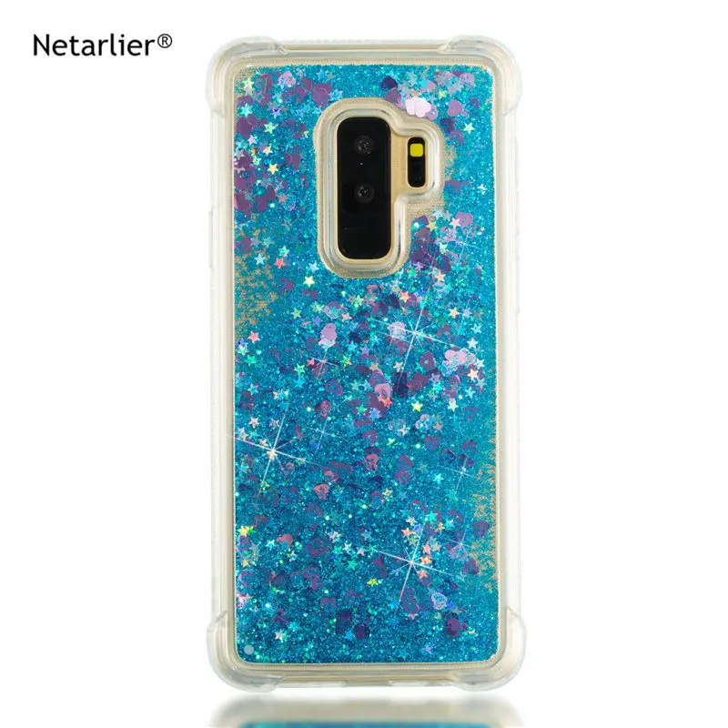 Netarlier чехол для samsung S9 плюс Роскошный блеск звезд Мягкие силиконовые жидкости ТПУ
