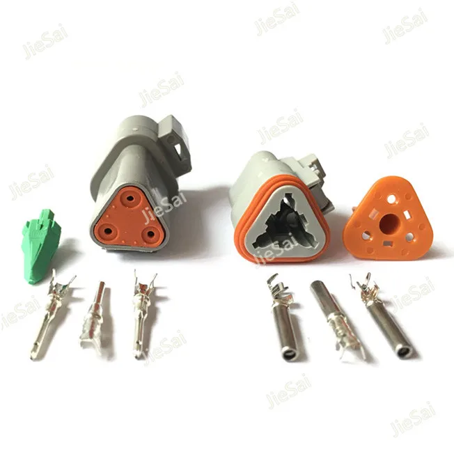 

3 Pin DT06-3S DT04-3P Female Male DT Auto Deutsch Connector Automotive Plug With Terminals
