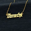 Fashion Personalized Custom Old English Name Pendant Alphabet Letter Charm Stainless Steel Chain Necklaces Kid Birthday Gift BFF ► Photo 2/6