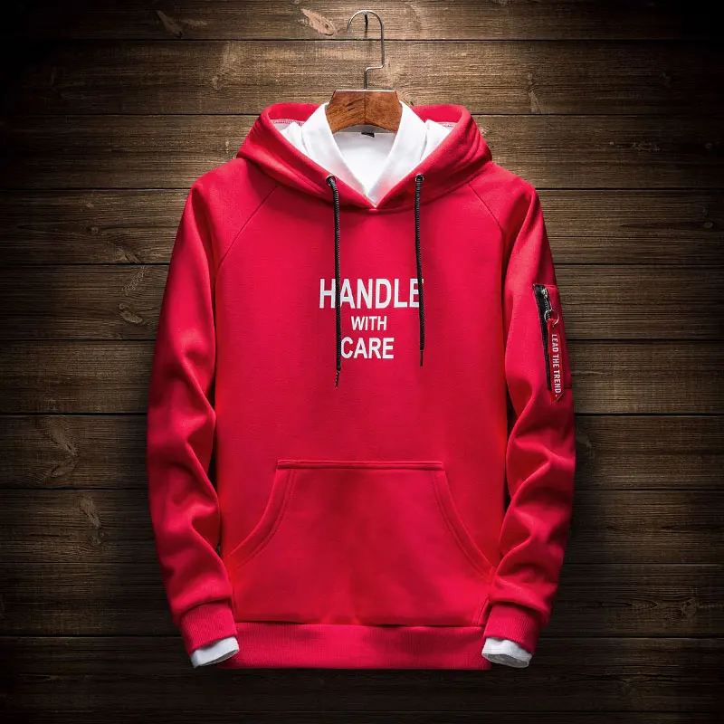 

Hot Cool Sweatshirt Men Solid color Hip Hop Long Sleeve Pullover Hoodies 2018 Sweatshirt hoodies Men high quality plus size 4XL