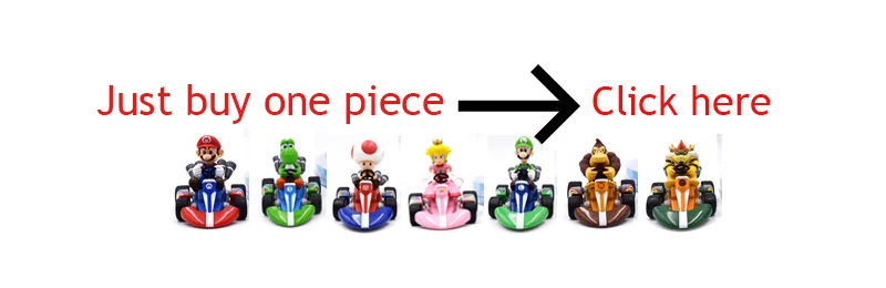 7 шт./партия, аниме Super Mario Bros Kart, вытяжной автомобиль, Donkey Kong, персиковая жаба, Луиджи, ПВХ, фигурка, кукла, Коллекционная модель, игрушка