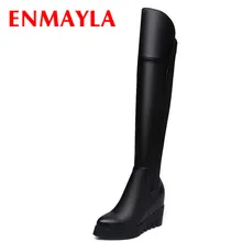 Over the knee boots New Autumn winter Shoes women Female Fashion boots Wedges Sexy Pointed Toe zip long boots for women цена Over the knee boots New Autumn winter Shoes women Female Fashion boots Wedges Sexy Pointed Toe zip long boots for women цены онлайн