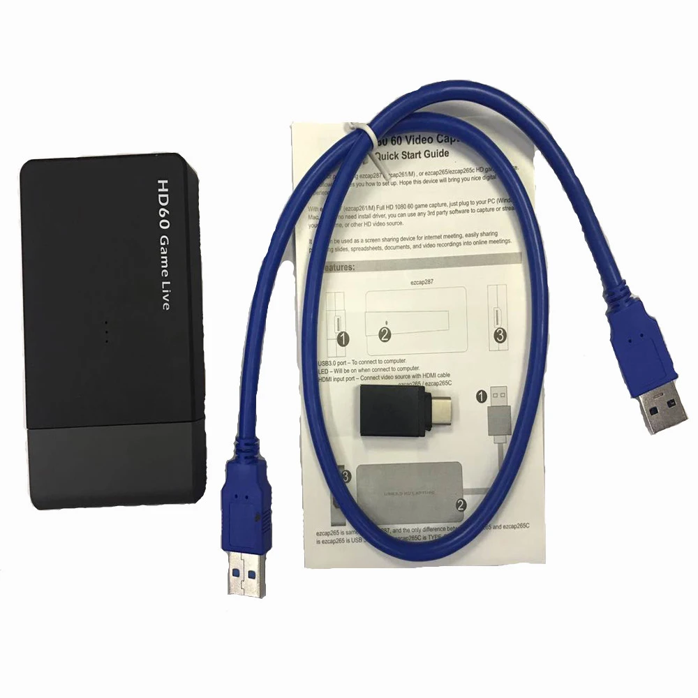 EzCAP261 USB видео игра конвертер захвата рекордер 1080 P игра живого потока поддержка 4 K видео для xbox One PS4 WII U