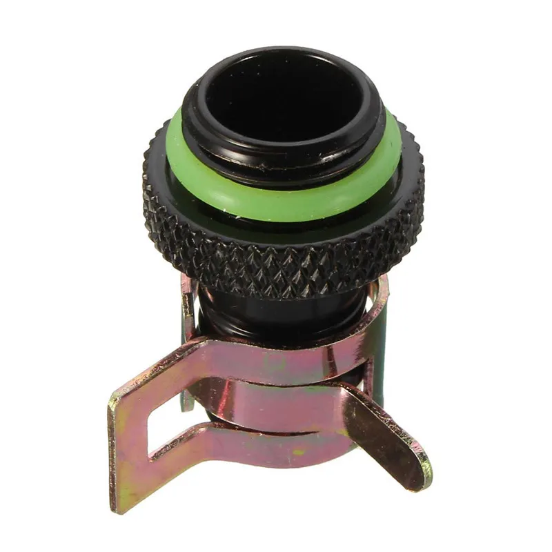 

Barb Fitting Computer Radiator Copper Water Cooling Heatsinks Cooler Clamp For 3/8'' ID Turbing G1/4 Chromed DEL