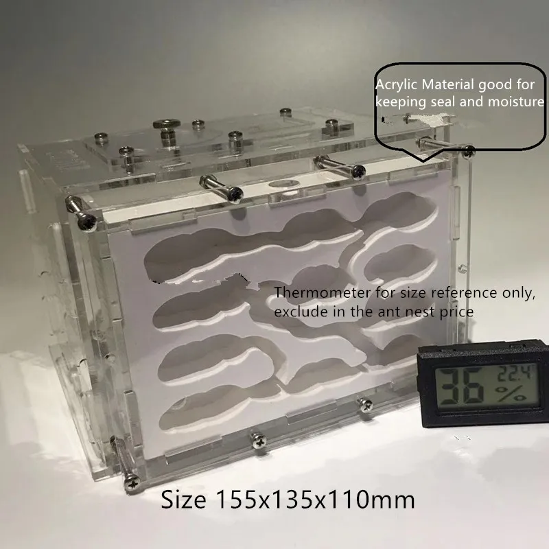Муравьиное гнездо балкон гипсокартон насекомых клетка фермы акриловый дисплей коробка с штукатуркой маленькие животные насекомых клетка малыш обучающая игрушка