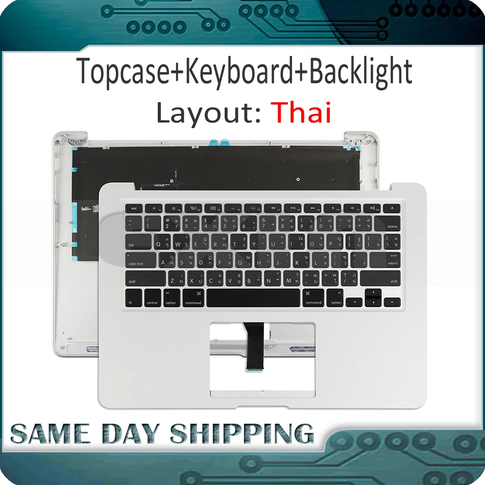 NEW for MacBook Air 13&quot A1466 Thai Thailand Keyboard+Topcase Palm Rest +Backlit 2013 2014 2015 Years 661-7480 069-9397 | Компьютеры и
