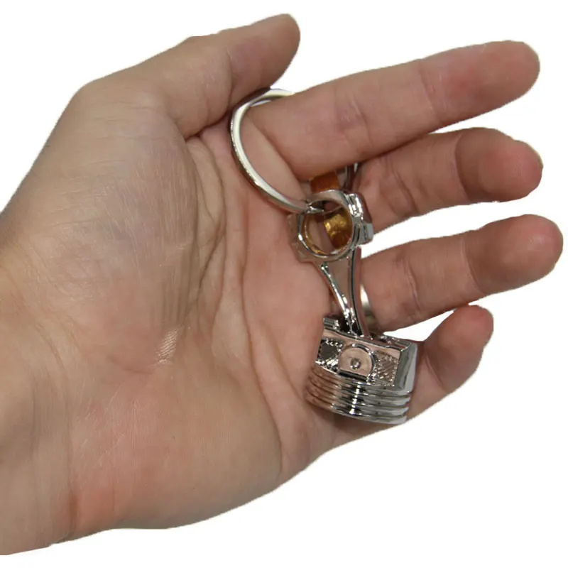 KUNBABY,, хромированный держатель для ключей, двигатель, серебряный поршень, ключи цепочки Ключи Кольца внутреннего сгорания, автомобильный кулон, брелок, аксессуары для ключей