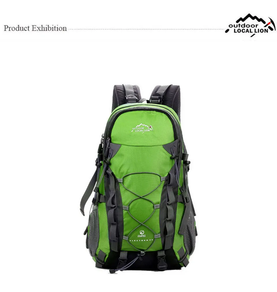 40L рюкзак для путешествий на открытом воздухе для мужчин и женщин, спортивный рюкзак для альпинизма, водостойкий, вместительная сумка для походов, унисекс