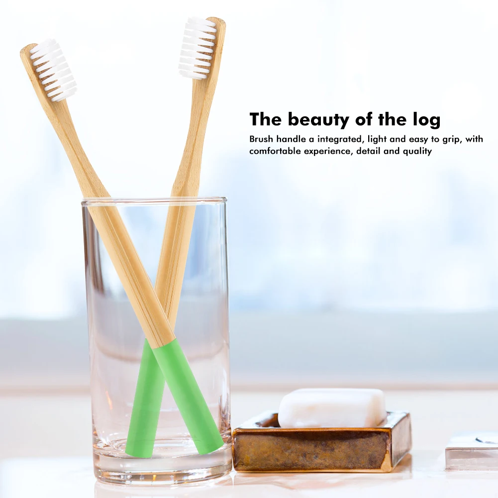 1 шт. зубная щетка из натурального бамбука ручка зубная щетка 5 цветов отбеливающая мягкая щетина бамбуковая зубная щетка Экологичная уход за полостью рта