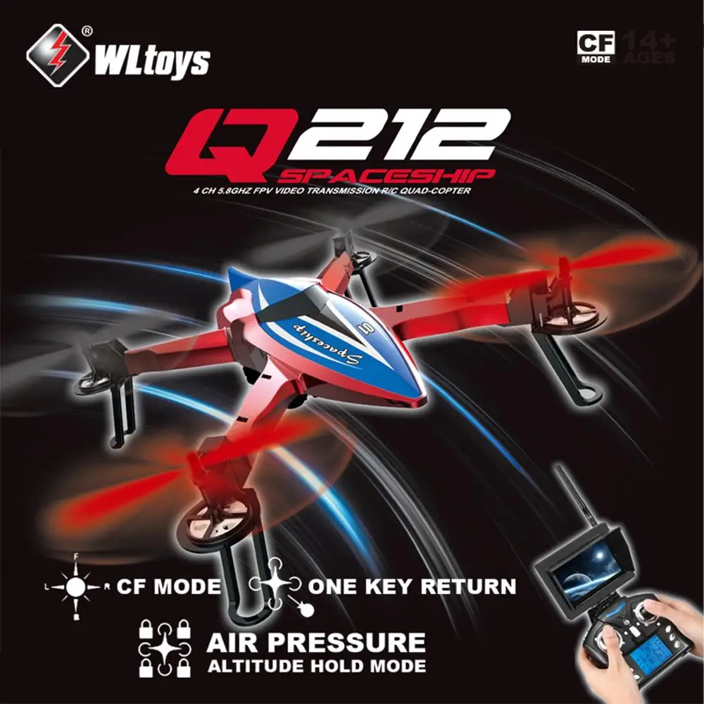 

S15954 Wltoys Q212-GN RC Drone One Key Return 3D Roll UAV RC Quadcopter RTF With 720P HD Camera 5.8G wifi FPV Real-Time Video