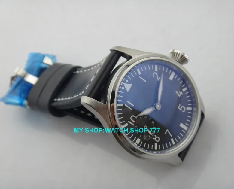 47 مللي متر كبيرة الهاتفي PARNIS ST3600/6497 معقوفة الميكانيكية اليد الرياح الميكانيكية حركة مضيئة ساعات آلية الرجال الساعات o2