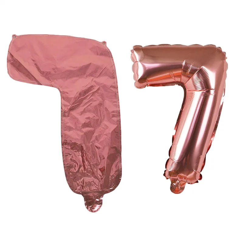 1 шт./лот 16 дюймов розовое золото номер Фольга воздушные шары цифры воздушные гелиевые на день рождения Одежда для свадьбы, дня рождения маленьких украшение душевой кабины 9z
