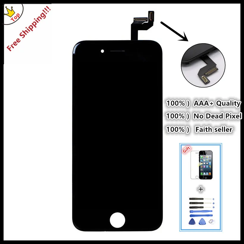 

10pcs/lot 4.7 inch For Apple LCD supplier Black &White For Apple iPhone 6s Screen Replacement EXW Free Ship DHL DHL