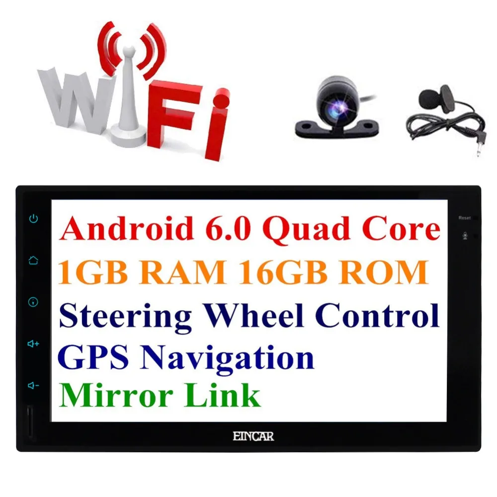 Car Radio Double Din Stereo in Dash Capacitive Touchscreen quad-Core GPS Sat Navi Bluetooth FM/AM/RDS MP3/USB/SD /Wifi/BT | Автомобили и