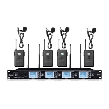 

Bolymic Professional 4X100 Channel UHF PLL wireless microphone lavalier lapel microfone