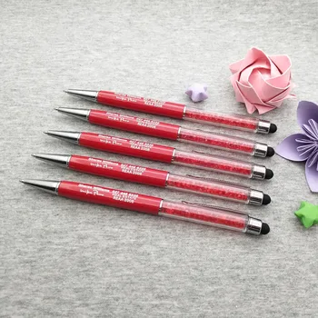 

New Stylus Capacitance Diamond Touch Pen Crystal pens ballpen Office school Promotion gift Free customized with LOGO