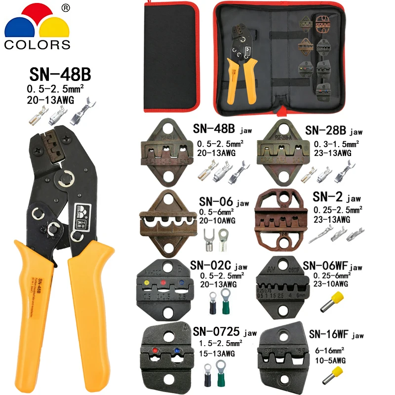 Crimping pliers SN 48B 7 jaw for tab C3 DuPont 2.54 3.96 2510 pulg/tube/insulation terminals kit bag electric clamp brand tools|crimping tool|terminal crimping toolcrimping pliers tool - AliExpress