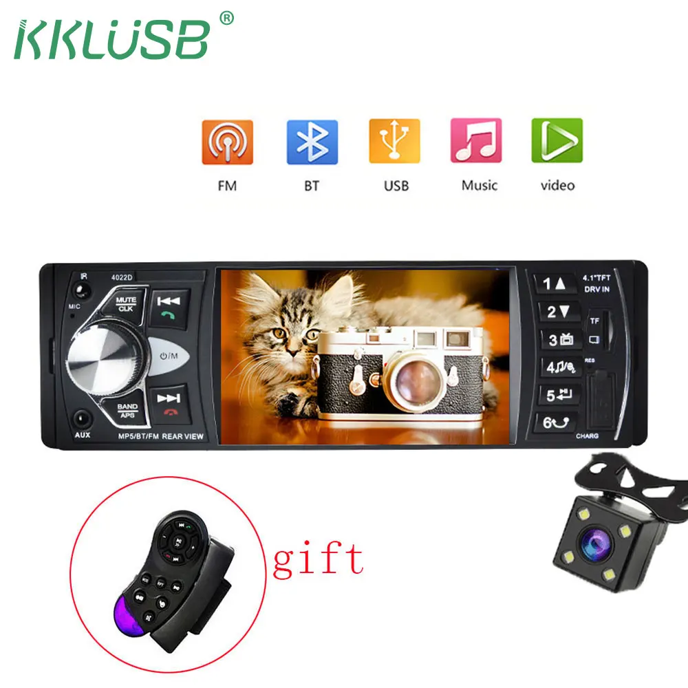 Автомагнитола 4022D Авто Аудио стерео 4 1 дюймов din FM bluetooth камера заднего вида usb mp4 mp5