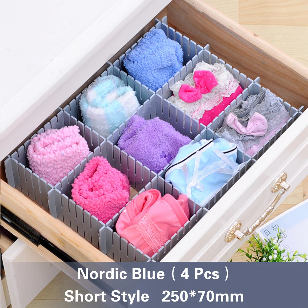 Высококачественная Полка для шкафа, разделитель для одежды, органайзер для одежды, полка для шкафа и разделитель для шкафа - Цвет: S EU Blue 25x7cm