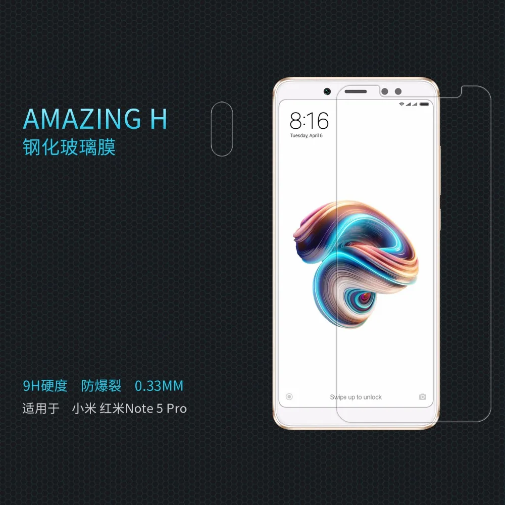 Xiaomi redmi Note 5 Pro защитное стекло супер прозрачная Защитная пленка NILLKIN Amazing H
