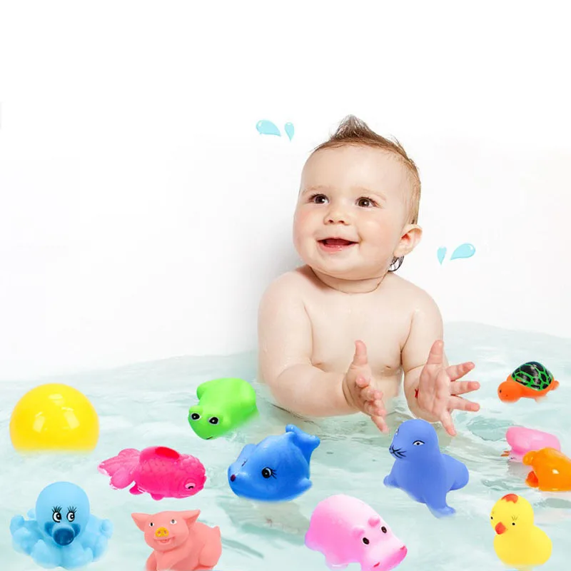 

20PCS/set Baby toy bath baby boy girl pinch called duckling children play bath toys for baby gifts (random style